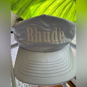 Rhude Logo Silk Satin Hat - worn once- incredible condition. 100% AUTHENTIC.